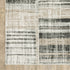 3' X 5' Grey Charcoal Ivory Tan Brown And Beige Geometric Power Loom Stain Resistant Area Rug